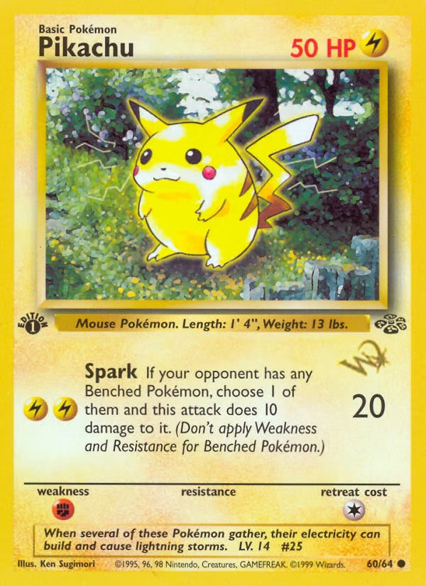 Pikachu 60/64 Jungle Pokémon card