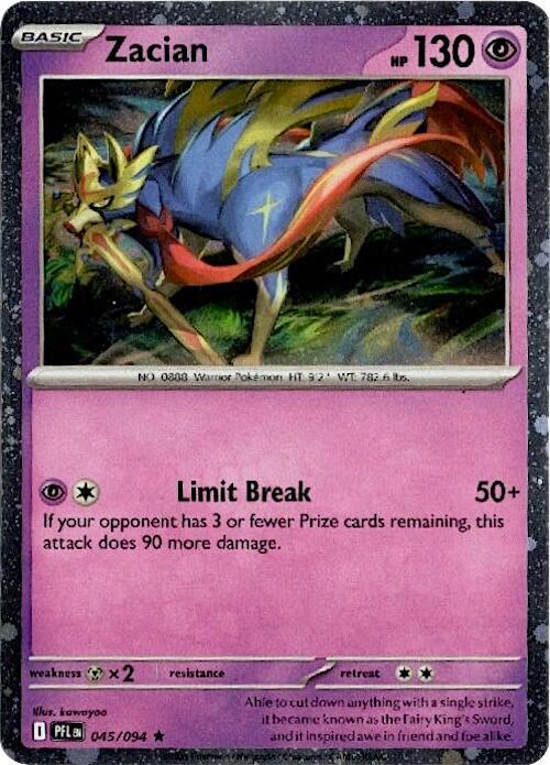 Zacian 045/094 Phantasmal Flames Pokémon card