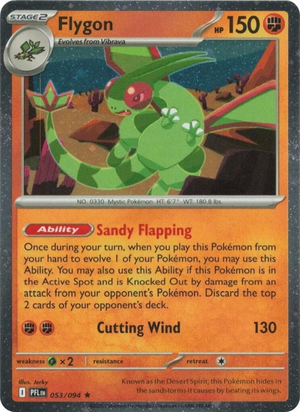 Flygon 053/094 Phantasmal Flames Pokémon card